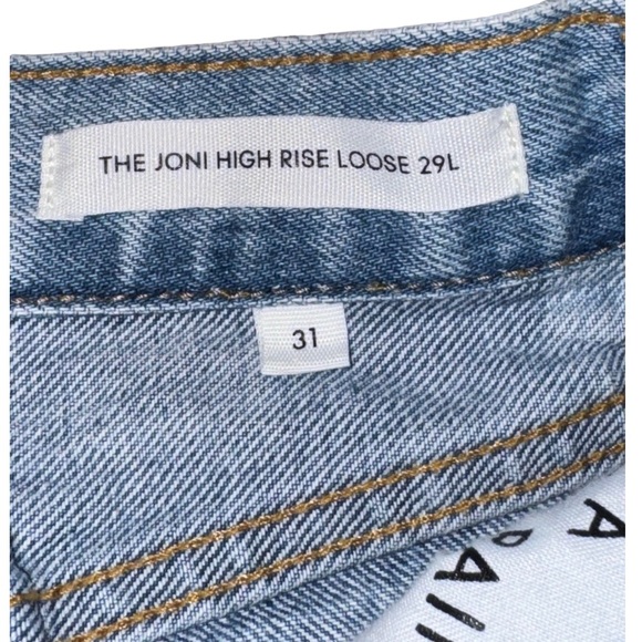 Aritzia Denim Forum The Joni High Rise Loose Distressed Jeans Size 31 TALL 29L - Picture 11 of 12